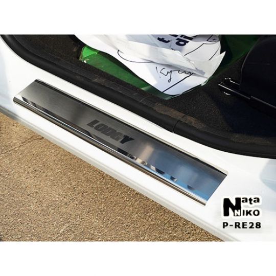 NataNiko Накладки на пороги для Renault Lodgy '13- (Standart к-кт 4 шт.) NataNiko Накладки на пороги для Renault Lodgy '13- (Standart к-кт 4 шт.)