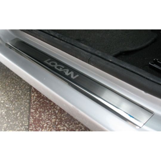 NataNiko Накладки на пороги для Renault Logan I '04-12 (Standart к-кт 4 шт.) NataNiko Накладки на пороги для Renault Logan I '04-12 (Standart к-кт 4 шт.)