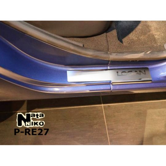 NataNiko Накладки на пороги для Renault Logan III / III MCV '13- (Premium к-кт 4 шт.)