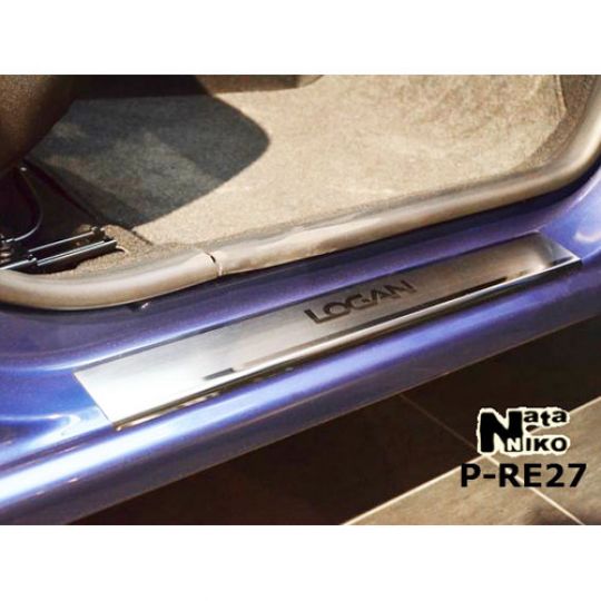 NataNiko Накладки на пороги для Renault Logan III / III MCV '13- (Premium к-кт 4 шт.) NataNiko Накладки на пороги для Renault Logan III / III MCV '13- (Premium к-кт 4 шт.)
