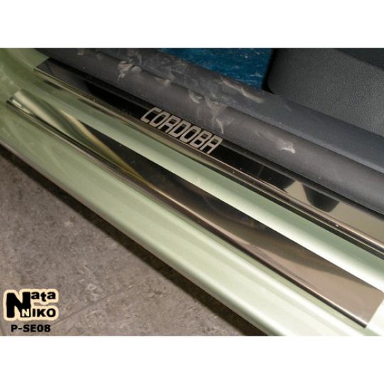 NataNiko Накладки на пороги для Seat Cordoba II (6L) '02-08 (Premium к-кт 8 шт.) NataNiko Накладки на пороги для Seat Cordoba II (6L) '02-08 (Premium к-кт 8 шт.)