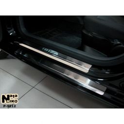 NataNiko Накладки на пороги для Seat Ibiza IV (6J) '08-17 хэтчбек 5d (Premium к-кт 8 шт.)