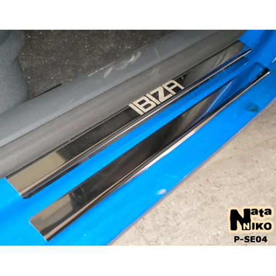 NataNiko Накладки на пороги для Seat Ibiza III (6L) '02-08 хэтчбек 5d (Premium к-кт 8 шт.) NataNiko Накладки на пороги для Seat Ibiza III (6L) '02-08 хэтчбек 5d (Premium к-кт 8 шт.)