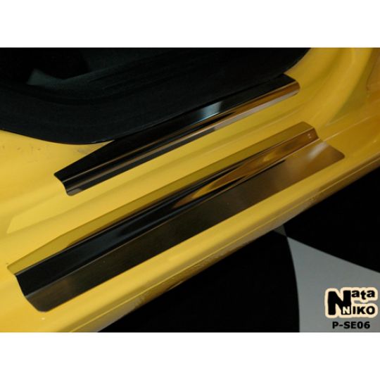 NataNiko Накладки на пороги для Seat Leon II (1P) '05-12 (Premium к-кт 8 шт.) NataNiko Накладки на пороги для Seat Leon II (1P) '05-12 (Premium к-кт 8 шт.)