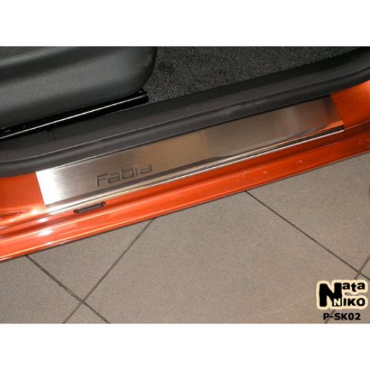 NataNiko Накладки на пороги для Skoda Fabia III 5D '14-18 (Standart к-кт 4 шт.)
