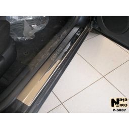 NataNiko Накладки на пороги для Skoda Superb I '01-08 (Premium к-кт 4 шт.) NataNiko Накладки на пороги для Skoda Superb I '01-08 (Premium к-кт 4 шт.)