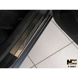 NataNiko Накладки на пороги для Skoda Superb I '01-08 (Premium к-кт 4 шт.)
