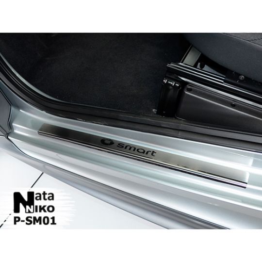 NataNiko Накладки на пороги для Smart Fortwo II '07-14 (Premium к-кт 2 шт.) NataNiko Накладки на пороги для Smart Fortwo II '07-14 (Premium к-кт 2 шт.)