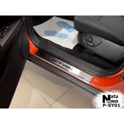 NataNiko Накладки на пороги для SsangYong Actyon '05-16 (Premium к-кт 4 шт.)