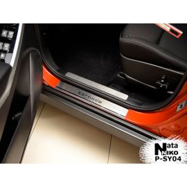 NataNiko Накладки на пороги для SsangYong Korando III '10- (Premium к-кт 4 шт.)