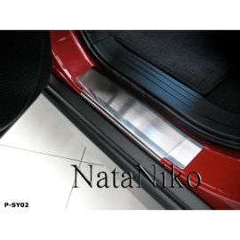 NataNiko Накладки на пороги для SsangYong Kyron '07-14 (Premium+carbon к-кт 4 шт.)