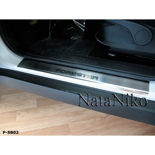 NataNiko Накладки на пороги для Subaru Forester III (SH) '08-12 (Premium к-кт 4 шт.) NataNiko Накладки на пороги для Subaru Forester III (SH) '08-12 (Premium к-кт 4 шт.)