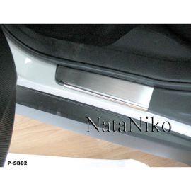 NataNiko Накладки на пороги для Subaru Forester III (SH) '08-12 (Premium+carbon к-кт 4 шт.)