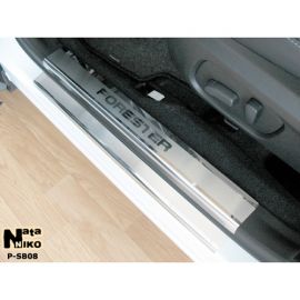 NataNiko Накладки на пороги для Subaru Forester V (SK) '18- (Premium к-кт 2 шт.)