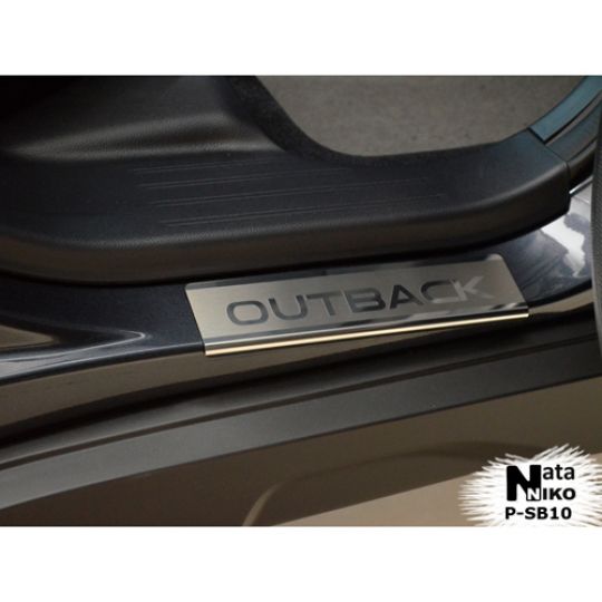 NataNiko Накладки на пороги для Subaru Outback V '14- (Standart к-кт 4 шт.) NataNiko Накладки на пороги для Subaru Outback V '14- (Standart к-кт 4 шт.)