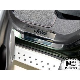NataNiko Накладки на пороги для Suzuki Grand Vitara II '05- 5d (Premium к-кт 4 шт.)
