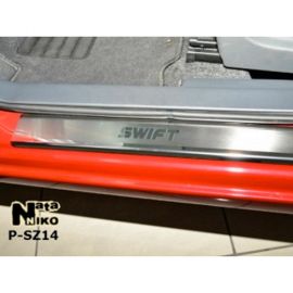 NataNiko Накладки на пороги для Suzuki Swift V '10-17 (Premium к-кт 4 шт.)