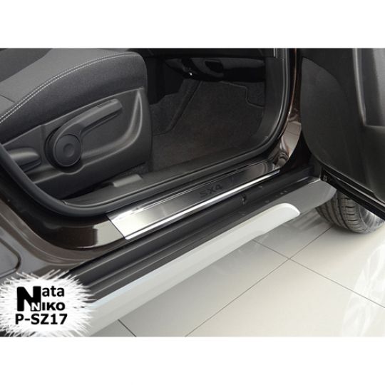 NataNiko Накладки на пороги для Suzuki SX4 II '13- хэтчбек 5d (Standart к-кт 4 шт.) NataNiko Накладки на пороги для Suzuki SX4 II '13- хэтчбек 5d (Standart к-кт 4 шт.)