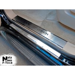 NataNiko Накладки на пороги для Toyota Land Cruiser (200) '07-15 (Premium к-кт 8 шт.)