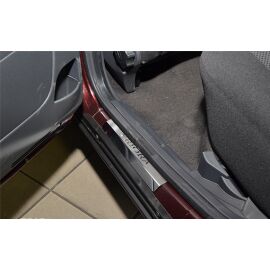 NataNiko Накладки на пороги для Lada Priora 2170-72 (Premium+carbon к-кт 4 шт.)