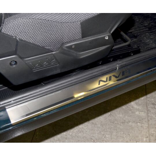 NataNiko Накладки на пороги для ВАЗ Нива 21213 (Premium к-кт 2 шт.)