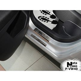 NataNiko Накладки на пороги для Volkswagen Golf Sportsvan '14- (Premium к-кт 8 шт.)