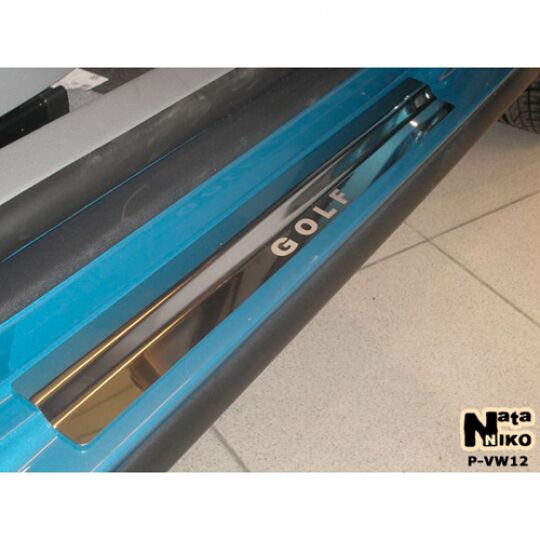 NataNiko Накладки на пороги для Volkswagen Golf V '03-08 5d (Premium к-кт 8 шт.)