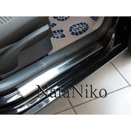 NataNiko Накладки на пороги для Volkswagen Polo IV '01-09 5d (Standart к-кт 4 шт.)