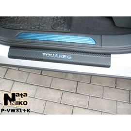 NataNiko Накладки на пороги для Volkswagen T-roc '19- (Premium+carbon к-кт 4 шт.)