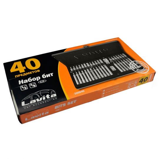 Lavita LA 500040 1.2", 3.8" 40 ед. Набор инструментов (в металлическом кейсе) Lavita LA 500040 1.2", 3.8" 40 ед. Набор инструментов (в металлическом кейсе)