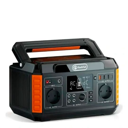 FlashFish P60 Портативне джерело живлення 220В/500Вт/Li-ion NCM 520Вт/год, чист. сінус