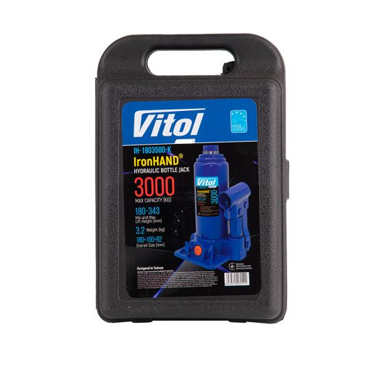 Vitol IH-180350D-K Домкрат гідравлічний телескоп 3т [180-343]