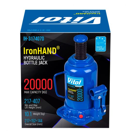 Vitol IH-317407D Домкрат гідравлічний телескоп 20т [217-407]