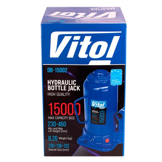 Vitol DB-15002 / T91504 Домкрат гідравлічний телескоп 15т [230-460]