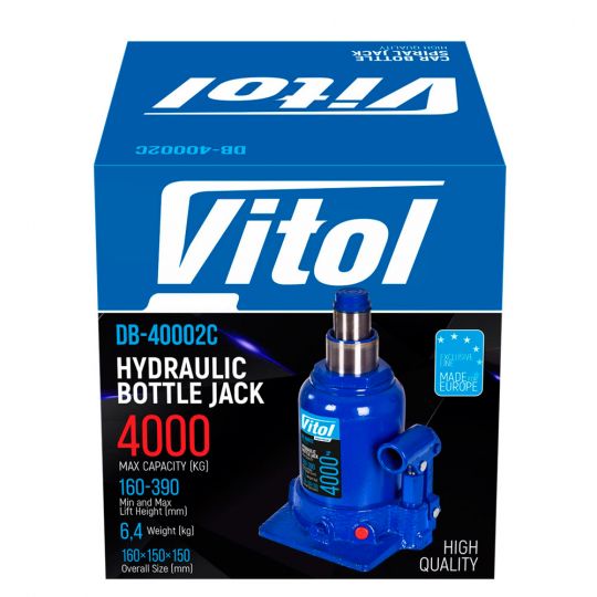 Vitol DB-40002C / TF0402 Домкрат гідравлічний телескоп 4т [160-390]