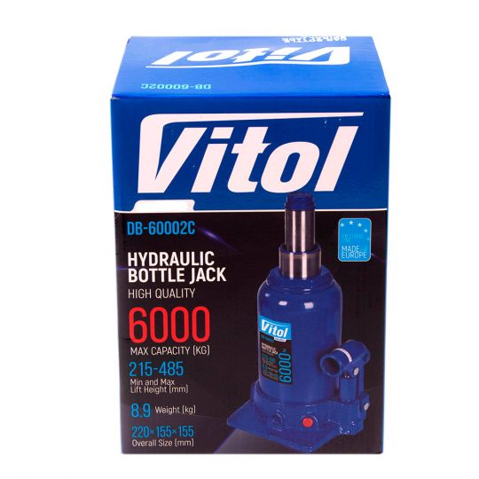 Vitol DB-60002C / TF0602 Домкрат гідравлічний телескоп 6т [215-495]