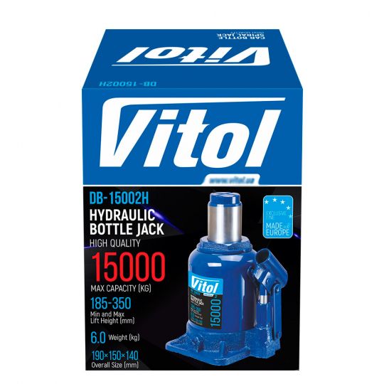 Vitol DB-15002H / JX107S Домкрат гідравлічний телескоп 15т [185-350]