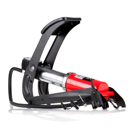 Heyner Автомобільний ножний насос PEDALPOWER PRO 215000 | Одноциліндровий насос із манометром, 60 см шланг, 3 адаптери