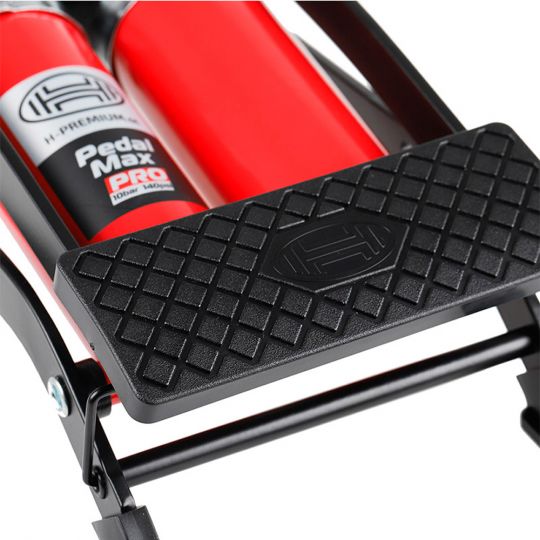 Автомобільний ножний насос Heyner PEDAL MAX PRO 225000 | Двоциліндровий насос із манометром, 65 см шланг, 3 адаптери