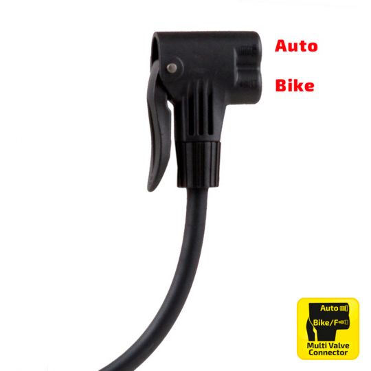 Автомобільний ножний насос Heyner PEDAL MAX PRO 225000 | Двоциліндровий насос із манометром, 65 см шланг, 3 адаптери