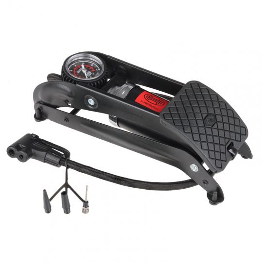 Heyner Автомобільний ножний насос PEDALPOWER PRO Black Edition 215010 | Одноциліндровий насос із манометром, 60 см шланг, 3 адаптери Heyner Автомобільний ножний насос PEDALPOWER PRO Black Edition 215010 | Одноциліндровий насос із манометром, 60 см шланг, 3 адаптери