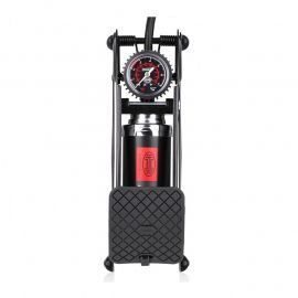 Heyner Автомобільний ножний насос PEDALPOWER PRO Black Edition 215010 | Одноциліндровий насос із манометром, 60 см шланг, 3 адаптери