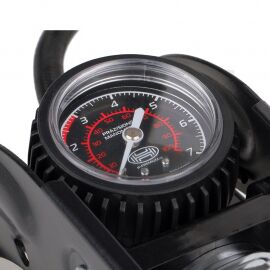 Heyner Автомобільний ножний насос PEDALPOWER PRO Black Edition 215010 | Одноциліндровий насос із манометром, 60 см шланг, 3 адаптери
