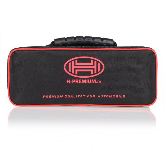 Heyner Автомобільний ножний насос PEDAL MAX PRO Black Edition 225010 | Двоциліндровий насос із манометром, 65 см шланг, 3 адаптери