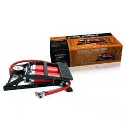 LAVITA LA 190232 НОЖНОЙ НАСОС ДВУХПОРШНЕВОЙ С МАНОМЕТРОМ