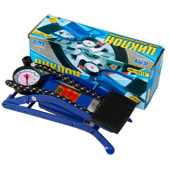 Vitol НН-10213 Циклон Ножной насос однопоршневой с маноментром Vitol НН-10213 Циклон Ножной насос однопоршневой с маноментром