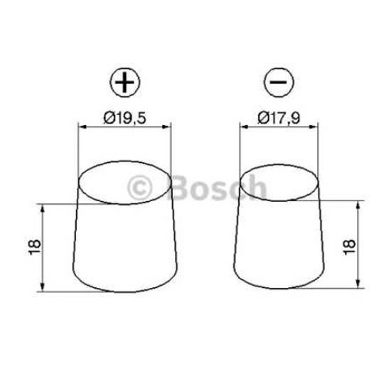Автомобильный аккумулятор BOSCH (S3012) 88Ач