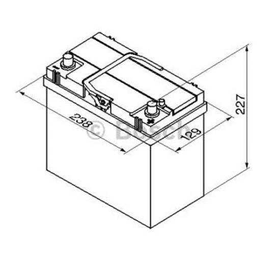 Автомобильный аккумулятор BOSCH (S4020) 45Ач тонкие клемы