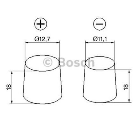 Автомобильный аккумулятор BOSCH (S4020) 45Ач тонкие клемы