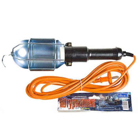 Vitol Автомобильный фонарь-переноска 5м./220V Vitol Автомобильный фонарь-переноска 5м./220V
